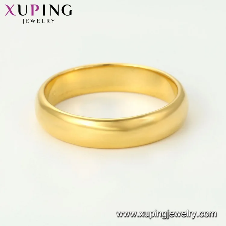 15519 Xuping 24k Gold Plated High Polish Gold Plain Gold Rings Design ...