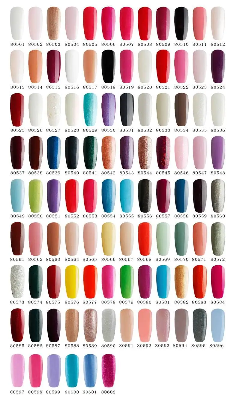 Gelish Nail Polish Color Chart