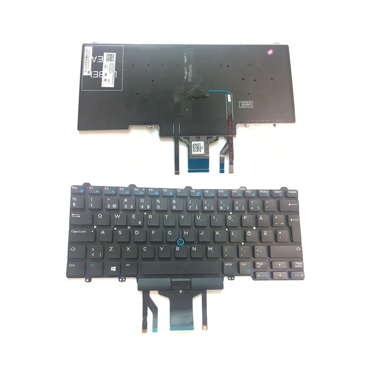 

New laptop keyboard for dell E5450 E5470 E5480 E7450 E7470 Swedish keyboards, Black