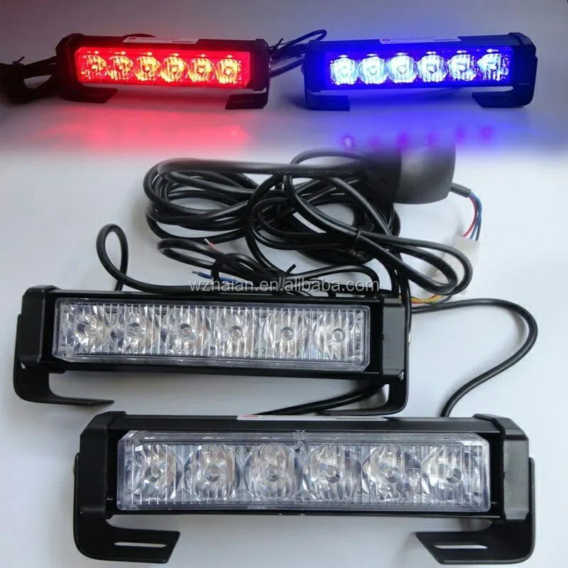 Red Blue Led Grille Lights For Emergency Vehicle Car Surface Mounted