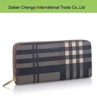 Tartan atacado mais populares dos homens da bolsa da carteira do pvc