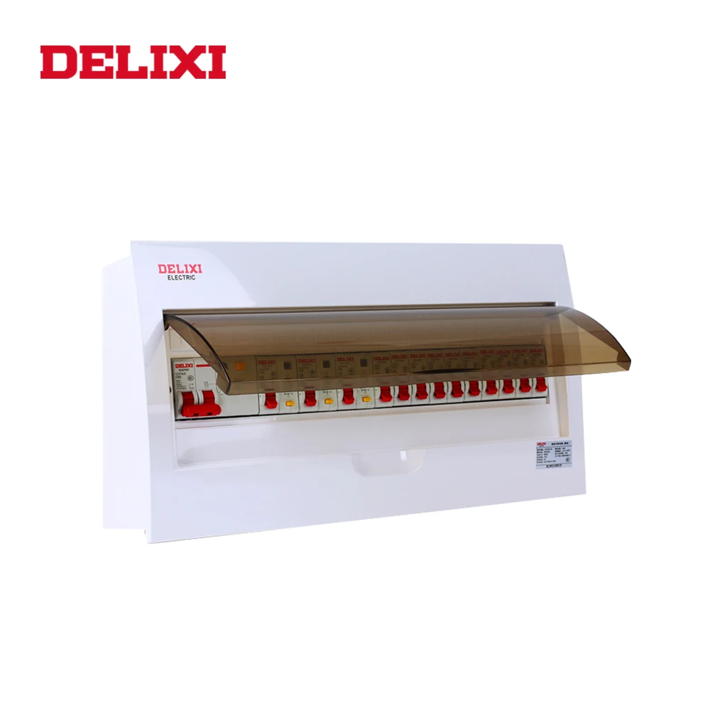 
delixi pz50-20 wall mounted newest 12v home network dc single phase switch board equipment power distribution box 