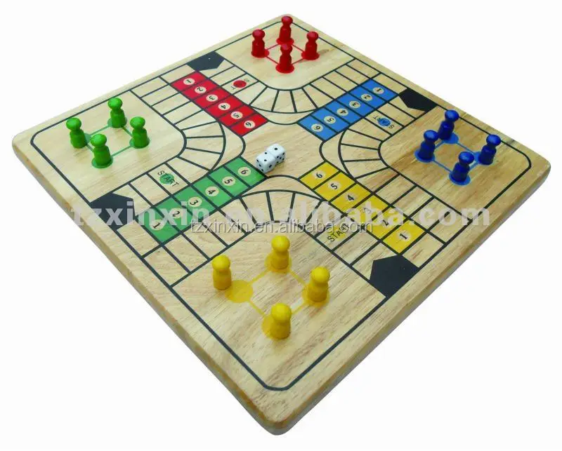 ludo games with wooden board the size is 28*28*1.5cm