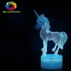 Factory offer creative colorful 3d unicorn shaped LED plug-in nightlight