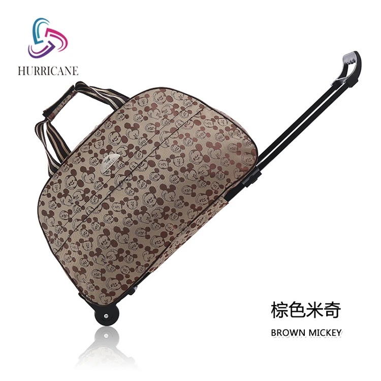 

trolley duffle bag manufactures with 4 wheel, Blue, pink, brown, black,customized color