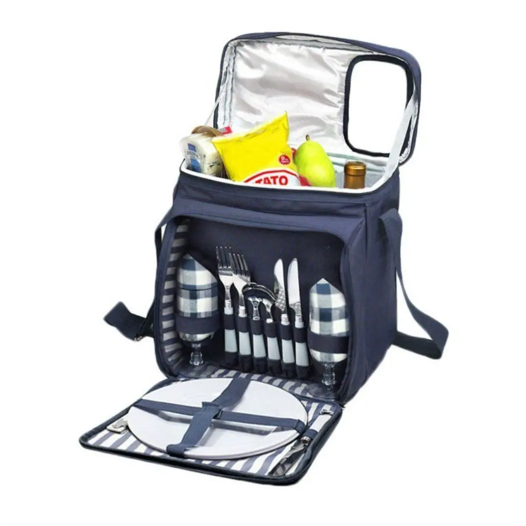 Buy Insulated Picnic Basket Set - Lunch Tote Backpack Cooler w ...
