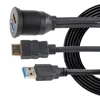 Sinasolar DFM-PHV Anti UV USB Female To male IP65 USB Car Mount Flush Extension Cable Truck Dash Panel