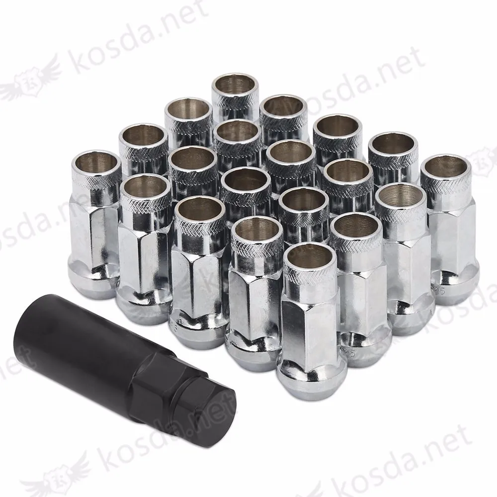 Custom Jdm 48mm Steel Rims Wheels Color Lug Bolts And Nuts Chrome For