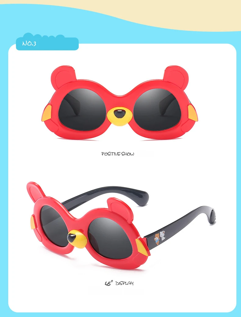 1love2hugs3kisses Bear Sunglasses Kids Brown