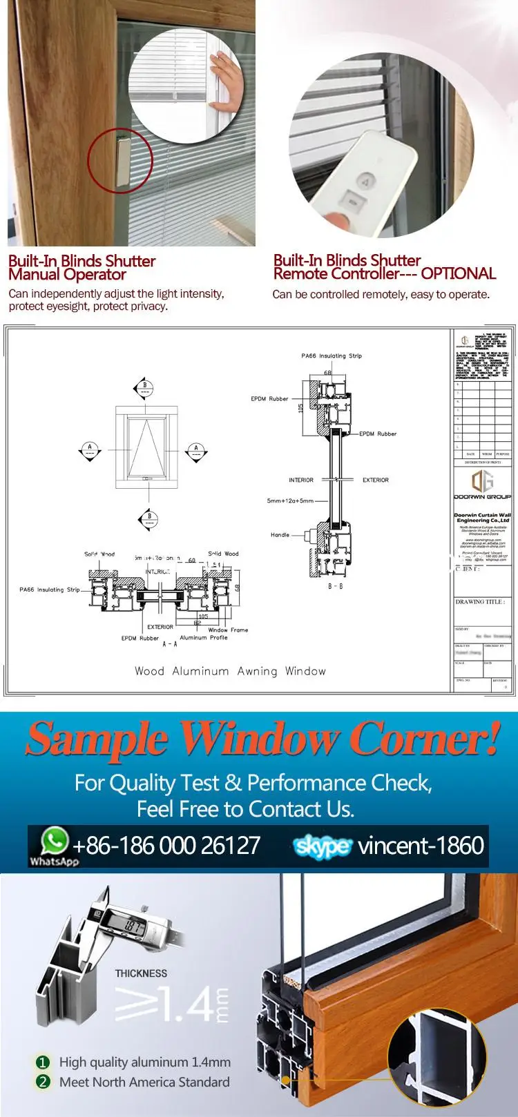 Factory hot sale doric chain winder aluminum awning window doorwin windows sizes