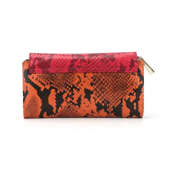 6541-2017 spring & summer style new designs multi-color snake clutch wallets Guangzhou manufacturer