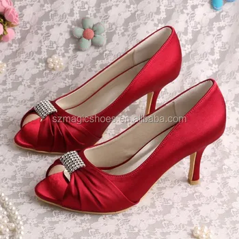 red bridesmaid shoes