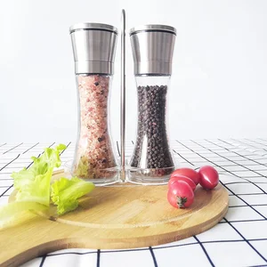 Image of Premium Stainless Steel Pepper Mill Grinder Salt and Pepper Grinder Set