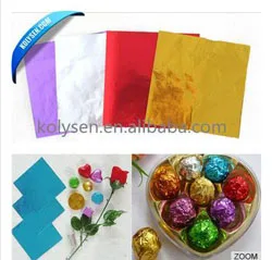 Embossed Printed Aluminum Foil Chocolate Wrapping Paper