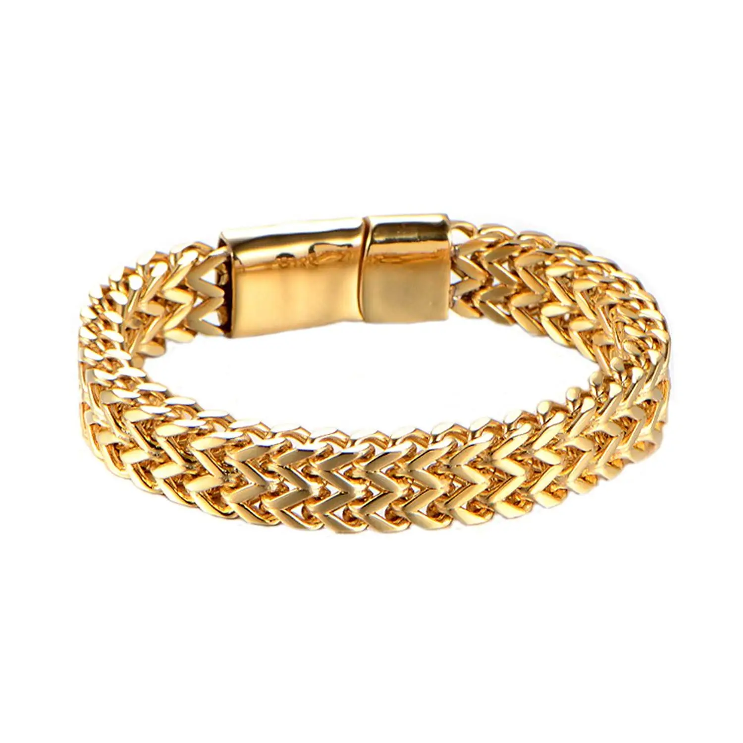 LOPEZ KENT Stainless Steel Necklace Chain for Men Wheat Chain Necklace Black//Silver//Gold//Grey