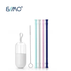 Image of Silicone Collapsible Straw - Folding, Reusable, and Portable Straws for Travel
