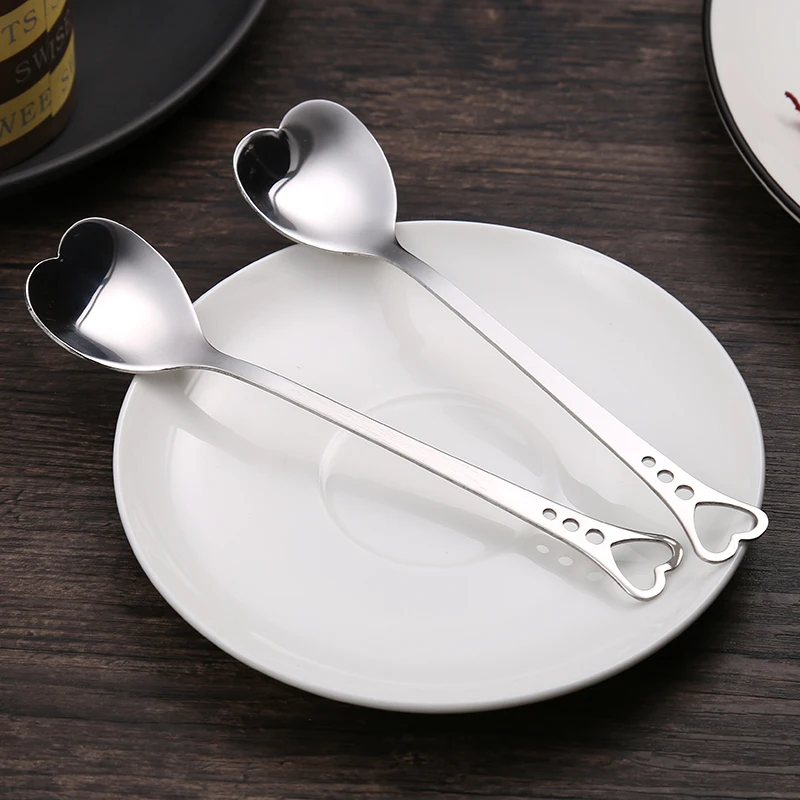 

High quality stainless steel coffee spoon. Love spoon / honey spoon, Silver