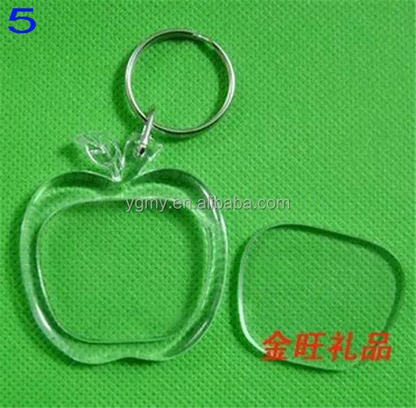 

Acrylic Keychains key chains Insert Photo plastic Keyrings