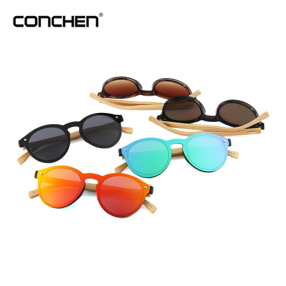 

Custom logo bamboo popular high quality one-piece woman sunglasses 2018, Blue