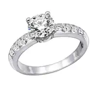 

1 cttw Diamond Engagement Ring in 14K White Gold J-K Color for women