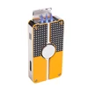 MLT175 Torch Lighter Butane Refillable Cigar Lighter Triple Jet Flame Lighter with Punch Cutter-Butane NOT Included