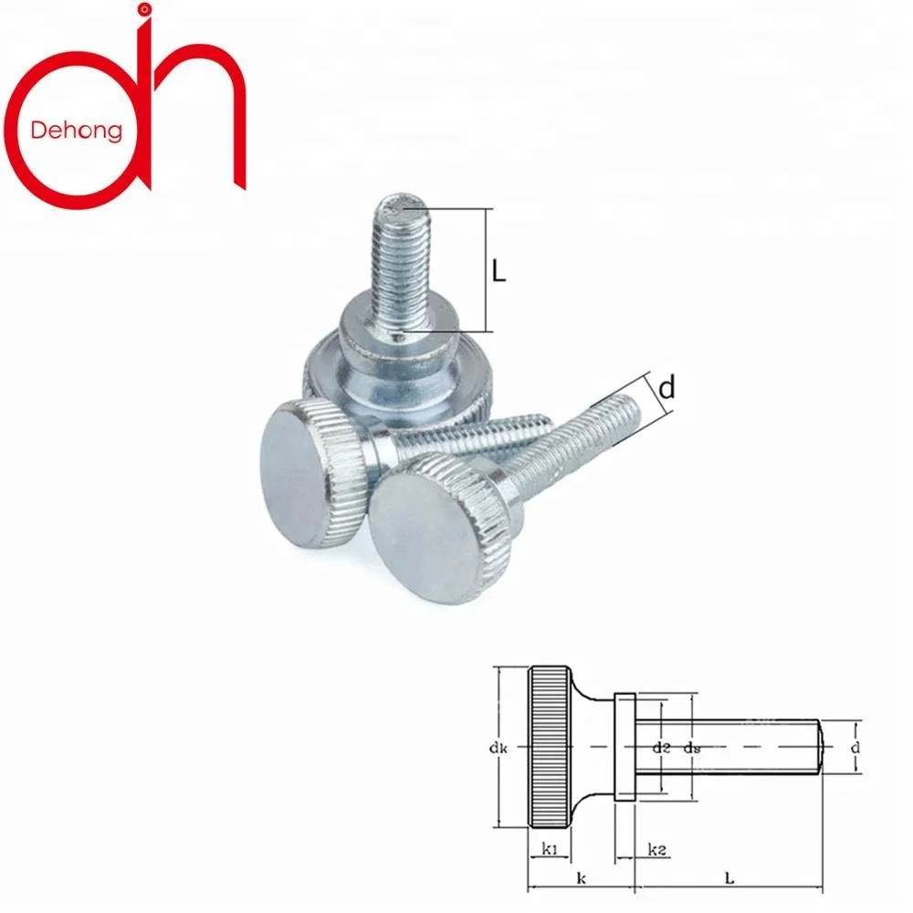 
High quality new design stainless steel brass head knurled thumb screw for retail industry 