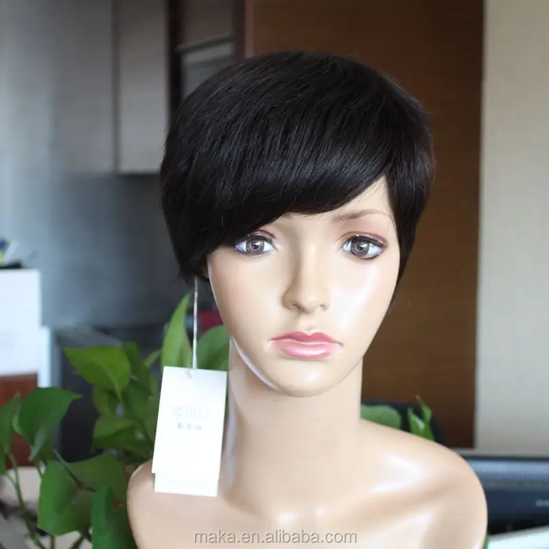 100 human hair short wigs