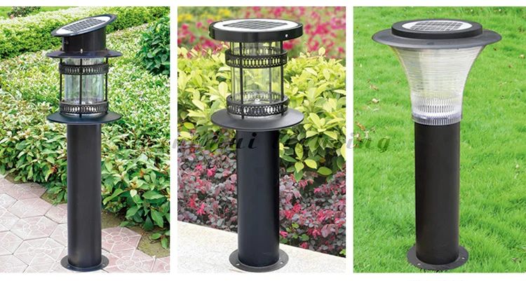 Best quality stainless steel garden light bollard 300mm 600mm 800mm 1000mm height solar lawn lamp