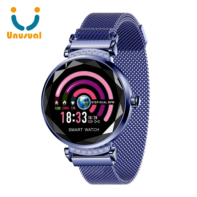 

2019 Hot girl woman color screen smart bracelet H2 ce rohs heart rate monitor IP67 activity tracker smart watch H2, Purple;siver;gold;blue