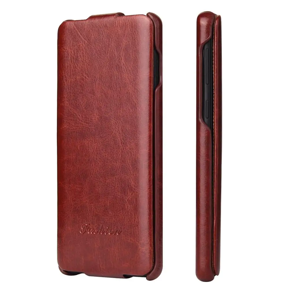 

Flim Fit Luxury Genuine Leather Flip Case for Samsung S10 S10 Plus, Red, blue, black, brown