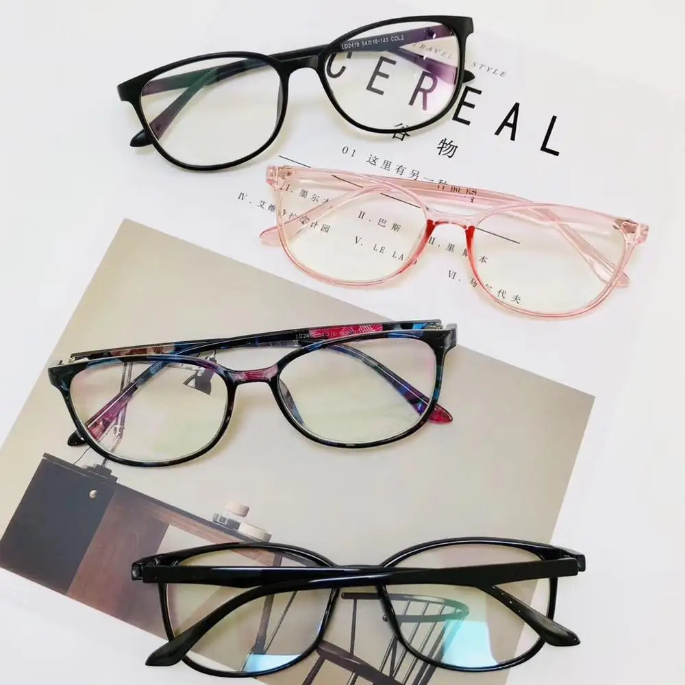student reading oculos women square plastic optical spectacle frame transparent glasses frames clear lens eyeglasses 2419
