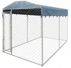 6'H x 5'W x 10'D galvanised Chain Link dog Kennel & dog run & dog fence panel with cover cloth