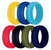 Hypoallergenic Cool Modern Athletic Mens Womens 5 Designs Multi Color O Rings Silicone , New Silicone Rings Set