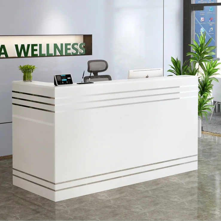 
Small cheap white modern salon reception desk 