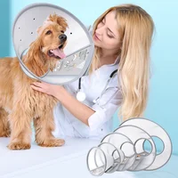 

Upgrade Pet Recovery Dog Cones Cat Cone after Surgery Vent Adjust Plastic Dog Cone Collar Comfy Elizabethan E-collar for Dog Cat