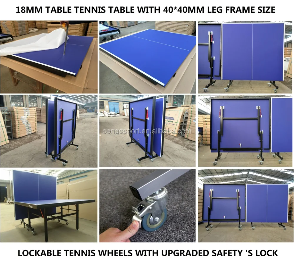 Sports Craft Pingpong Table Folding Legs Double Fish Table Tennis Table