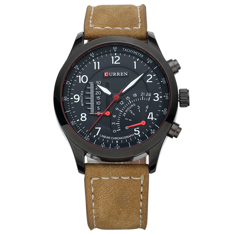 

curren 8152 watches men hot sales waterproof mens wristwatches new designer genuine leather watches male reloj hombre