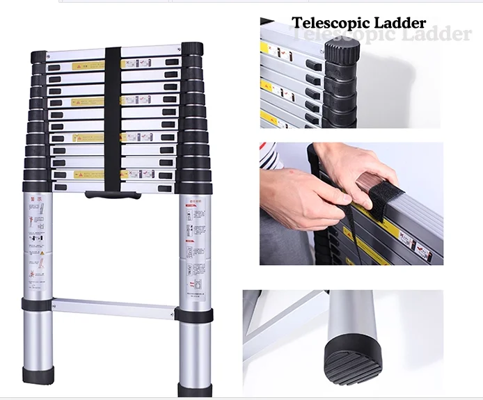 Aluminum Single Side Telescopic Step Ladder For Lidl Buy Telescopic