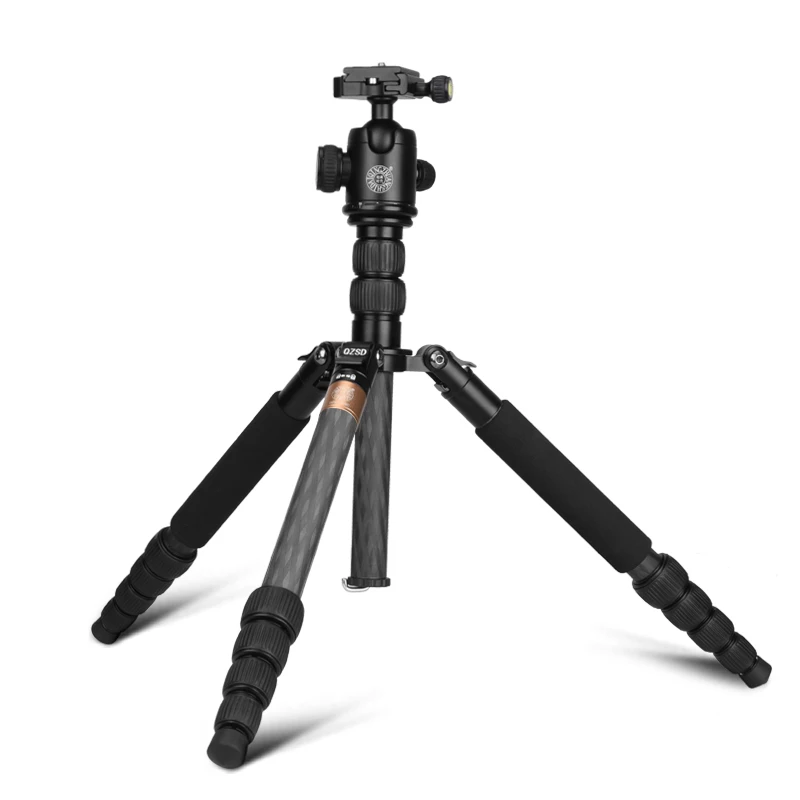 

Q668C Panoramic Damping carbon fiber photo stand tripod with monopod for digital camera/mobile phone , accept OEM order tripod, Black;customize ok