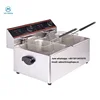 two tanks two baskets potato chips onion and chicken deep fryer machine
