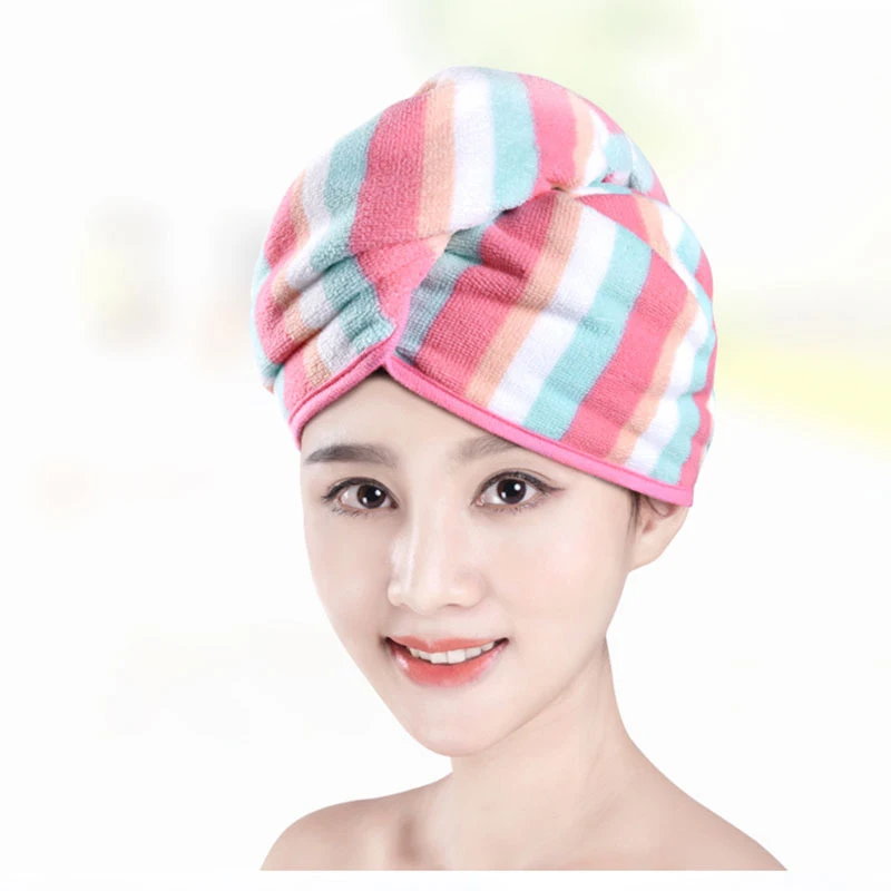Hot Sale Microfiber Super Absorbent Terry Hair Drying Turban Wrap Towel