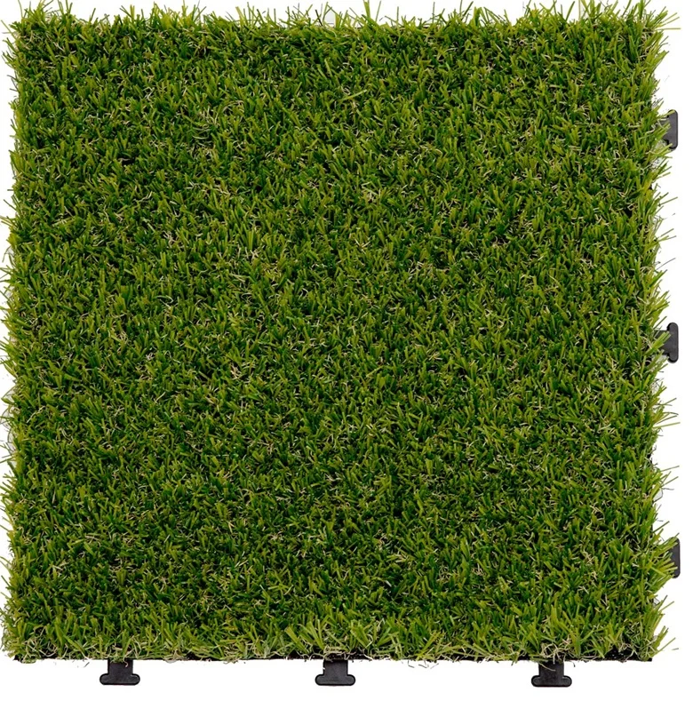 wholesale plastic garden tile interlocking artificial garden floor tiles , grass floor mats