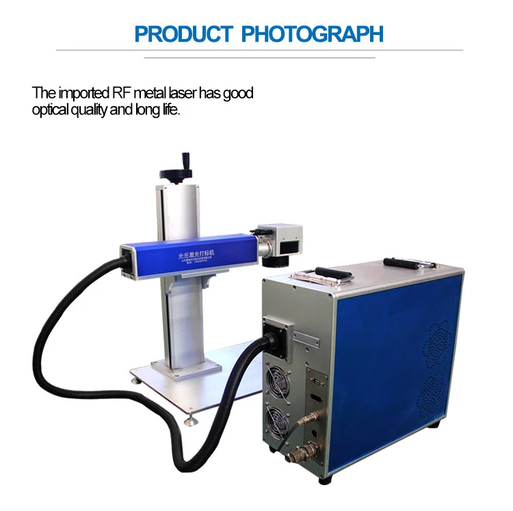 Metal Laser Engraving Machine Portable 20w 30w 50w Mopa Gold Metal