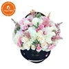 Customized Elegant Floral Packaging Box Luxury Round Flower Box Roses Bouquet Box