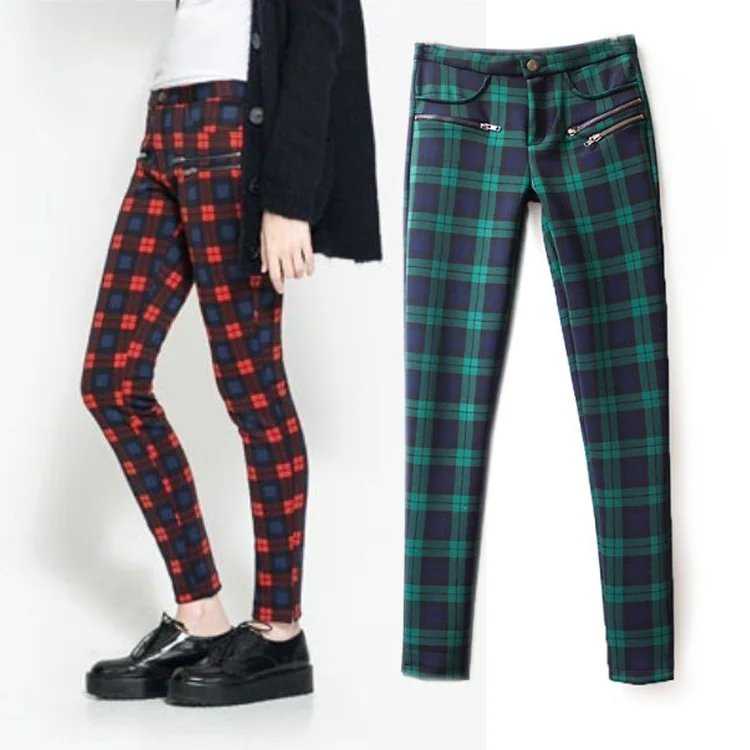 plaid print pants mens