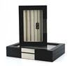 Sonny 20 Pairs Wood Veneer Rings Case Display Small Wooden Cufflink Box Storage