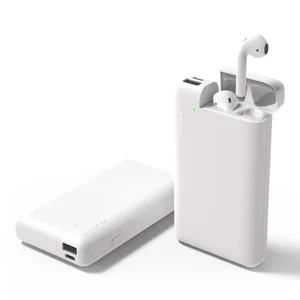 10000mAh Portable Charger Power Banks for AirPods Charging Case 2 in 1 (Not Included TWS Earbuds) Compatible with Phones Tablets