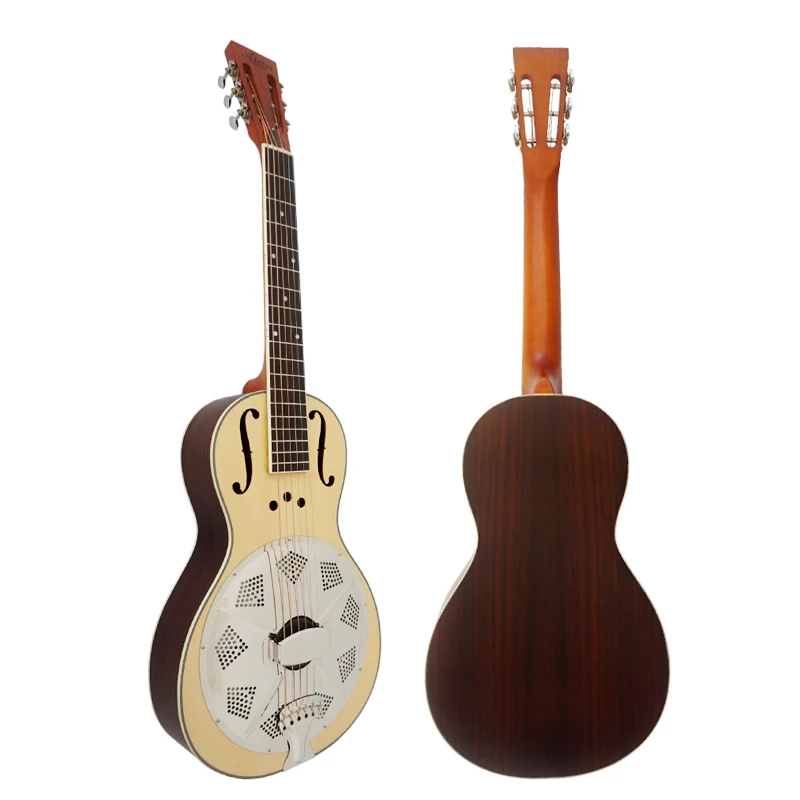 China Brand Aiersi Resonator Guitars With Guitar Plywood Case For Sale