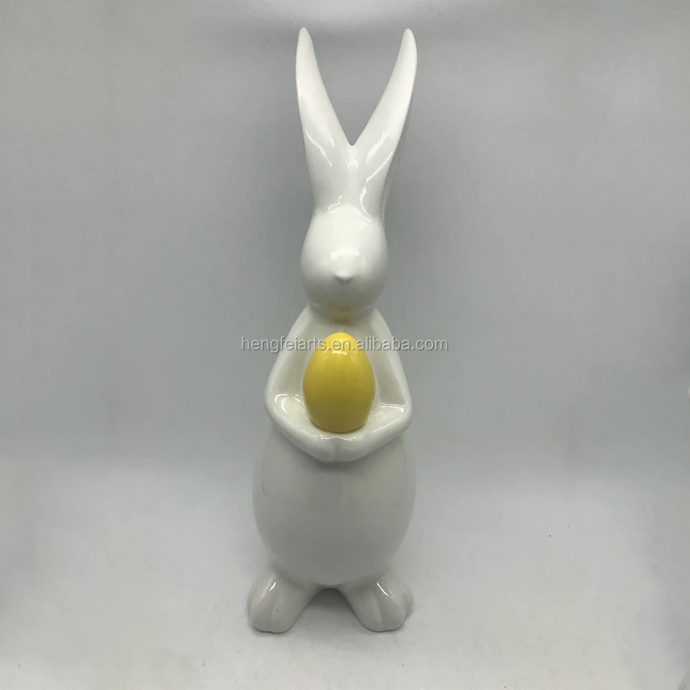 ceramic easter rabbit figurines