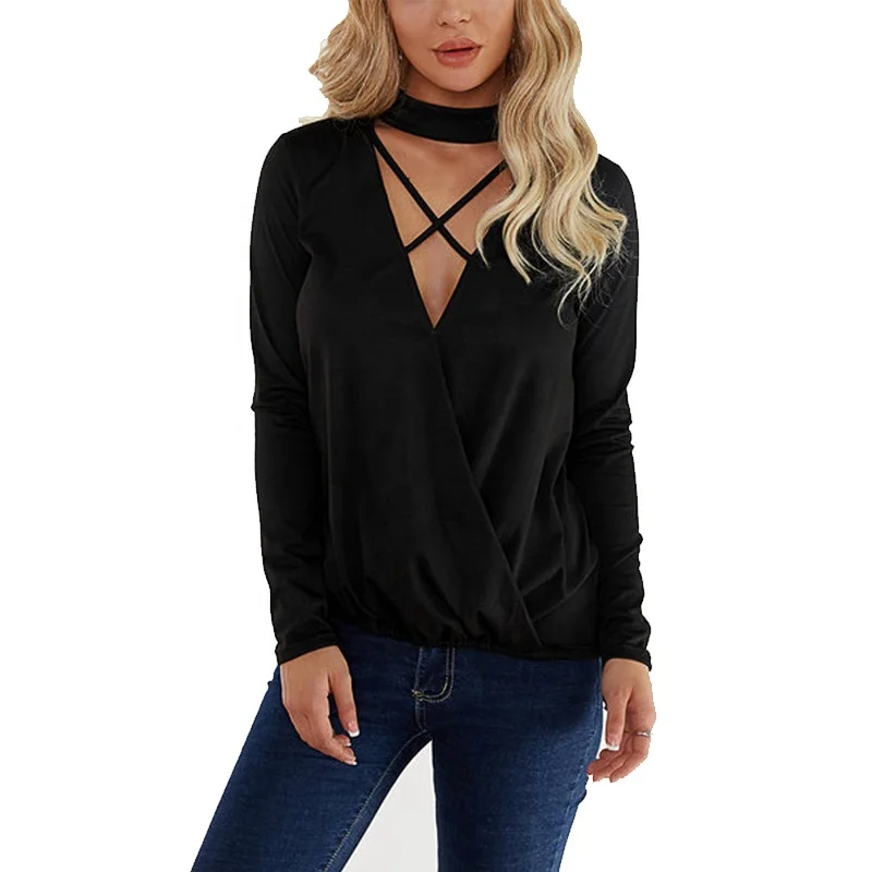 

E63 women Top girls solid color blouse, N/a